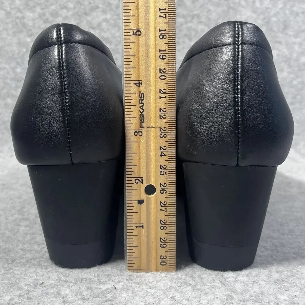Natural‎ Soul Shoes Womens Size 9.5 Black Wedge Heel All Thru Comfort Slip On